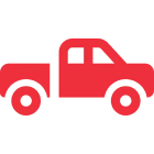 Minimalist red vehicle illustration